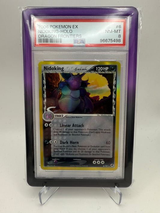 PSA 8 Near Mint/Mint - Nidoking Holo #6 Dragon Frontiers - Pokemon Graded