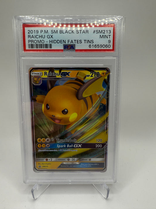 PSA 9 Mint - Raichu GX Promo #SM213 Pokemon Promo, Graded