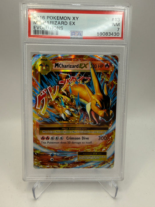 PSA 7 Near Mint - M Charizard EX #13 Evolutions - Graded Pokemon