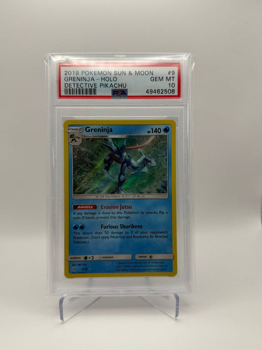 Greninja #9 Holo Pokemon Sun & Moon Detective Pikachu PSA 10 Gem Mint
