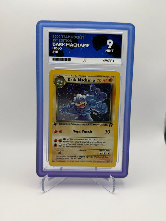 Dark Machamp #10 Team Rocket 1st Edition Ace 9 Mint