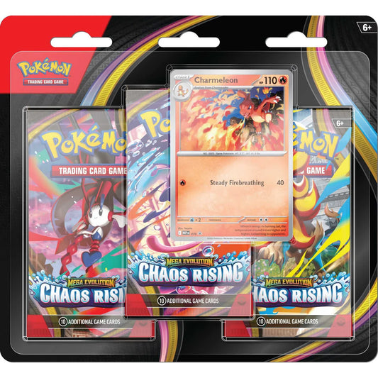 ***PREORDER*** Pokemon TCG: Mega Evolution Chaos Rising - 3-Pack Blister