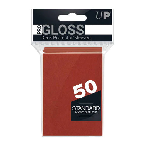 Deck Protector Gloss Red Sleeves 50 Count