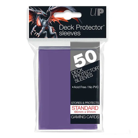 Deck Protector Gloss Solid Purple Sleeves 50 Count