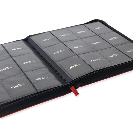 Vault X - 12-Pocket Exo-Tec® Zip Binder Fire Red